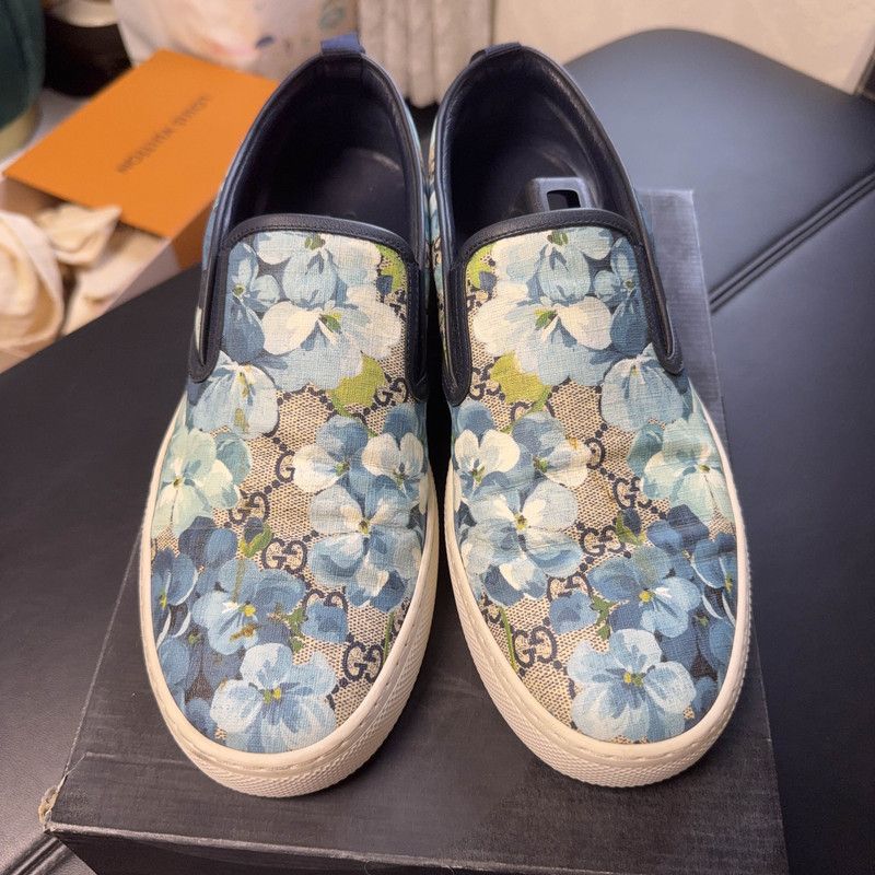 Gucci Gucci Floral Slip-On Sneakers for Men 0079 Size US 10.5 / EU 43-44 - 2 Thumbnail