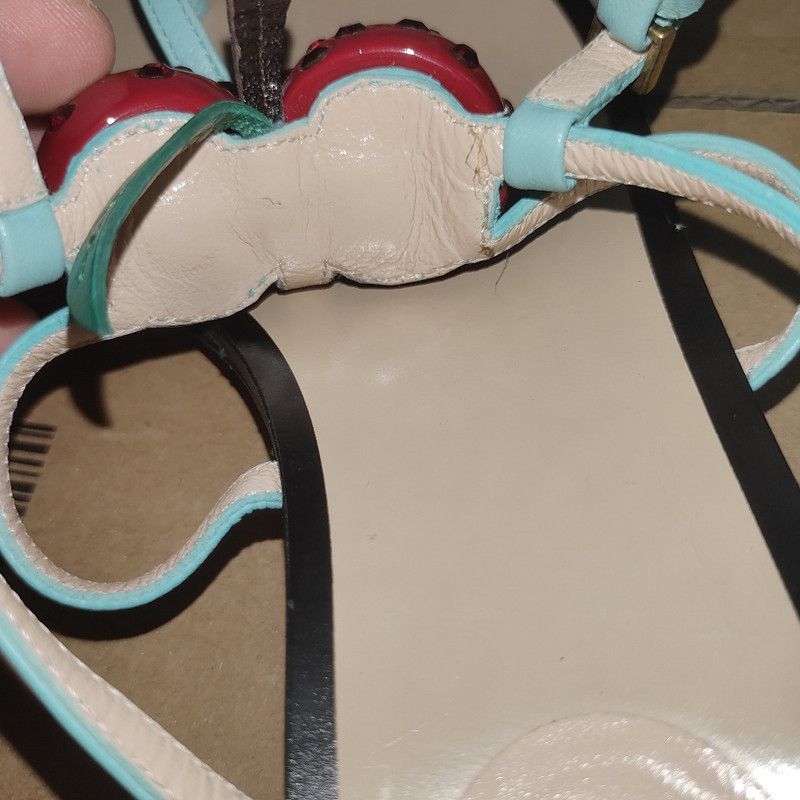 Gucci Gucci Cherry Decorated Leather Sandals 0079 Size US 7.5 / EU 40-41 - 9 Thumbnail