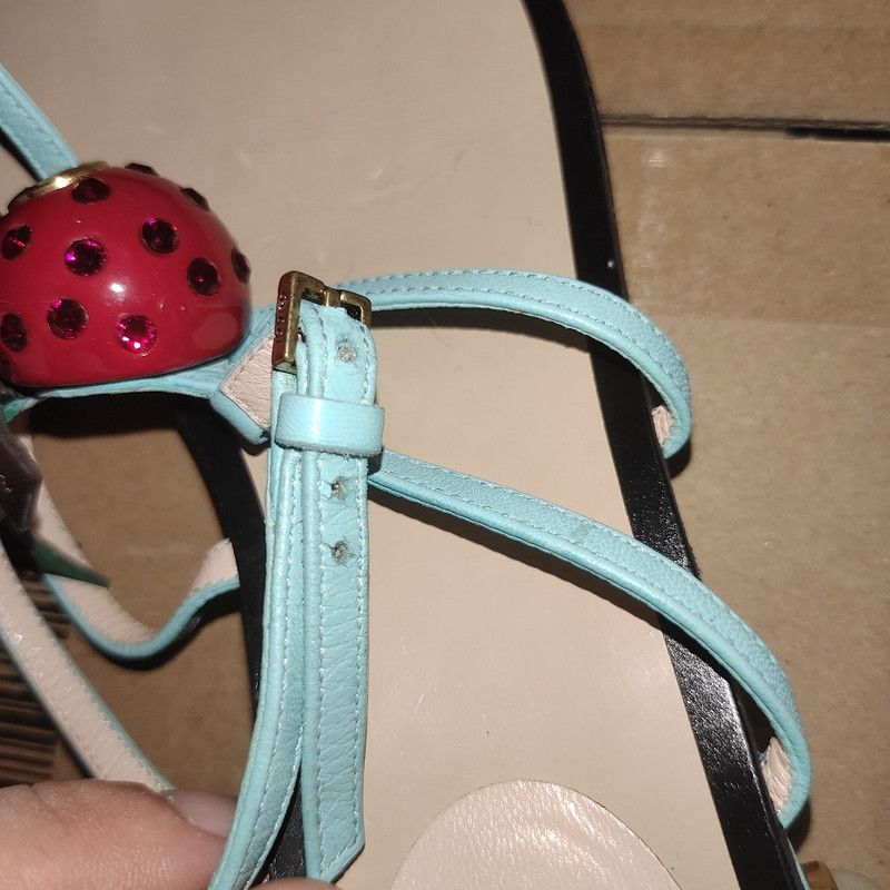 Gucci Gucci Cherry Decorated Leather Sandals 0079 Size US 7.5 / EU 40-41 - 8 Thumbnail