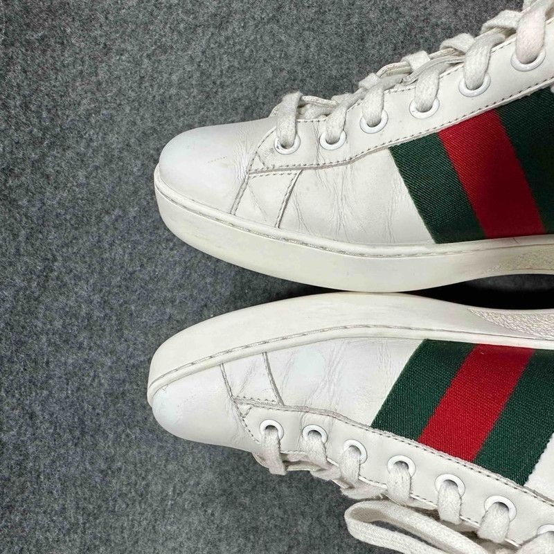 Gucci Gucci Ace Leather Fashion Sneakers for Men 0079 Size US 8 / EU 41 - 11 Thumbnail