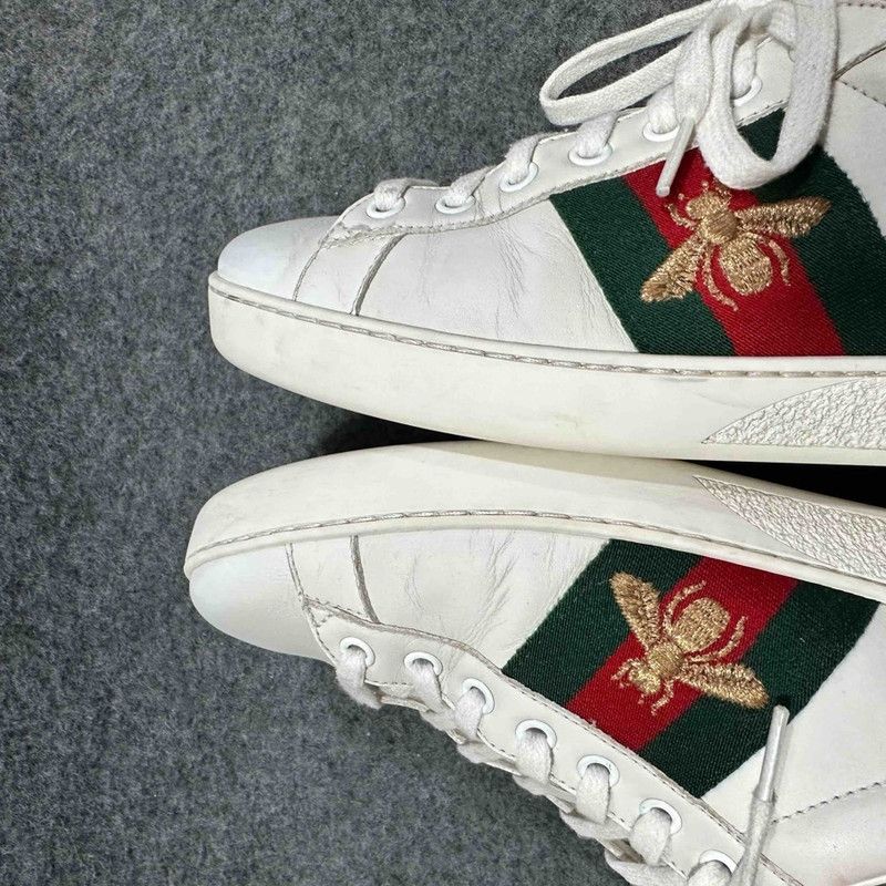 Gucci Gucci Ace Leather Fashion Sneakers for Men 0079 Size US 8 / EU 41 - 12 Thumbnail