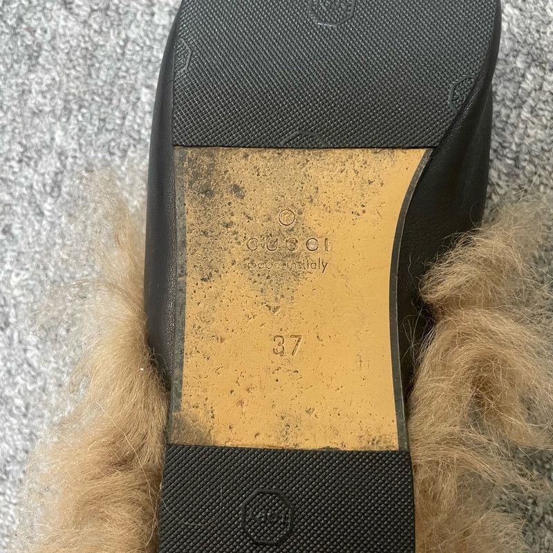 Gucci Gucci Stylish Black Fur-Lined Slides 0079 Size US 6.5 / EU 39-40 - 7 Thumbnail