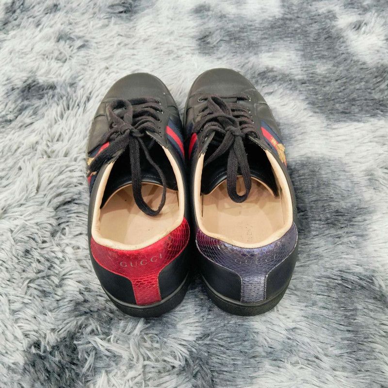 Gucci Gucci Ace Black Bee Printed Sneakers 0079 Size US 8 / EU 41 - 6 Thumbnail