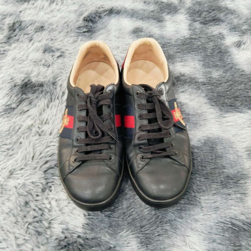 Gucci Gucci Ace Black Bee Printed Sneakers 0079 Size US 8 / EU 41 - 5 Thumbnail