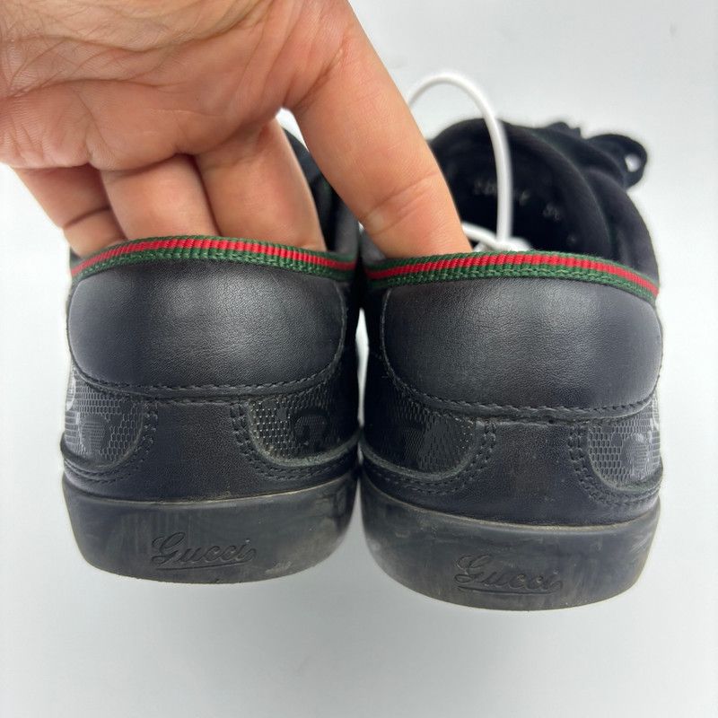 Gucci Gucci Stylish Black Leather Sneakers 0079 Size US 5.5 / EU 38 - 5 Thumbnail