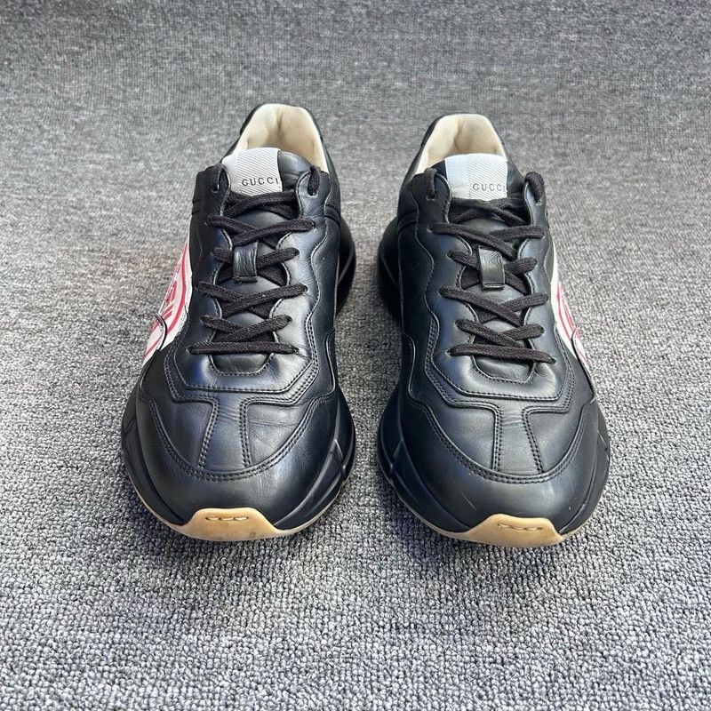 Gucci Gucci Rhyton Black and Red Casual Sneakers 0079 Size US 10.5 / EU 43-44 - 4 Thumbnail