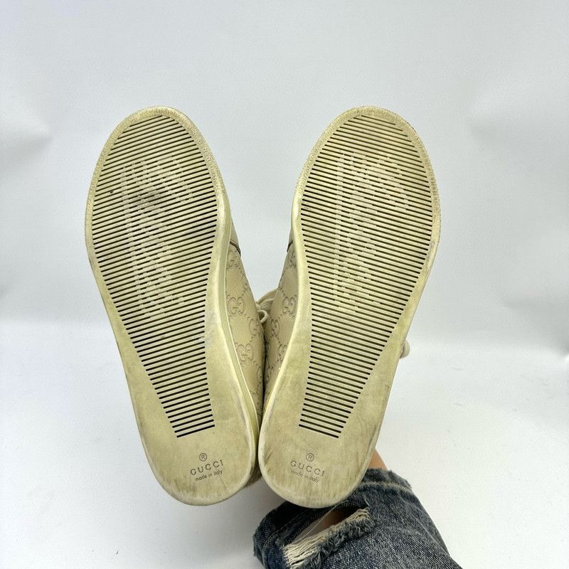 Gucci Gucci Monogram High-Top Sneakers in Light Gray 0079 Size US 5.5 / EU 38 - 4 Thumbnail