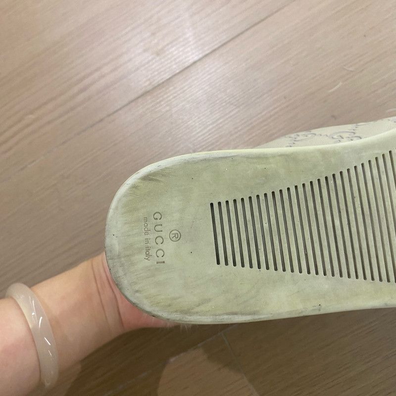 Gucci Gucci Monogram High-Top Sneakers in Light Gray 0079 Size US 5.5 / EU 38 - 5 Thumbnail