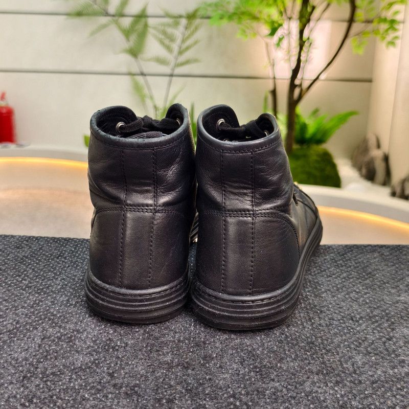 Gucci Gucci Black High-Top Sneakers with Gold Studs 0079 Size US 7.5 / EU 40-41 - 3 Thumbnail
