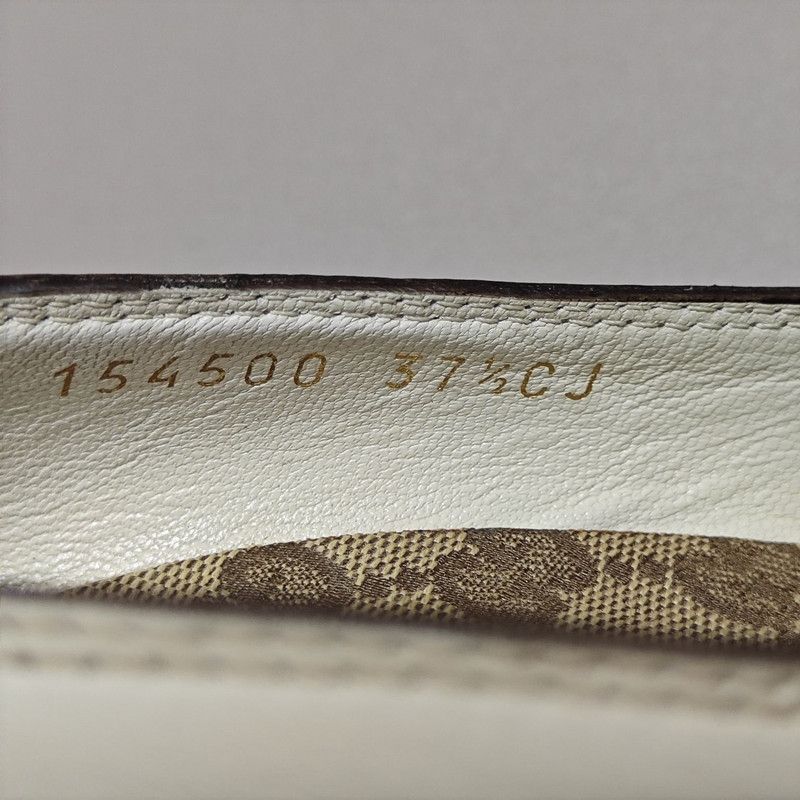 Gucci Gucci White Heeled Shoes with Logo Detail 0079 Size US 7.5 / EU 40-41 - 5 Thumbnail