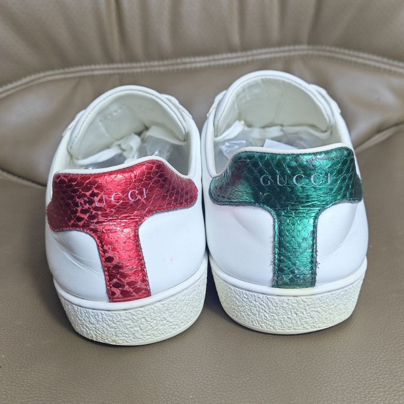 Gucci Gucci Ace White Green Fashion Sneakers 0079 Size US 8 / EU 41 - 3 Thumbnail