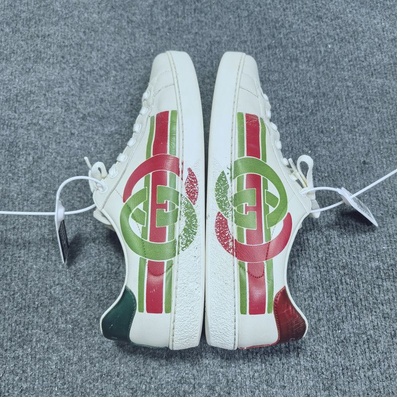 Gucci Gucci Ace Double G Retro Casual Sneakers 0079 Size US 9.5 / EU 42-43 - 7 Thumbnail