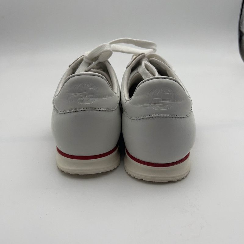 Gucci Gucci Leather GG Print Canvas Sneakers 0079 Size US 9.5 / EU 42-43 - 3 Thumbnail