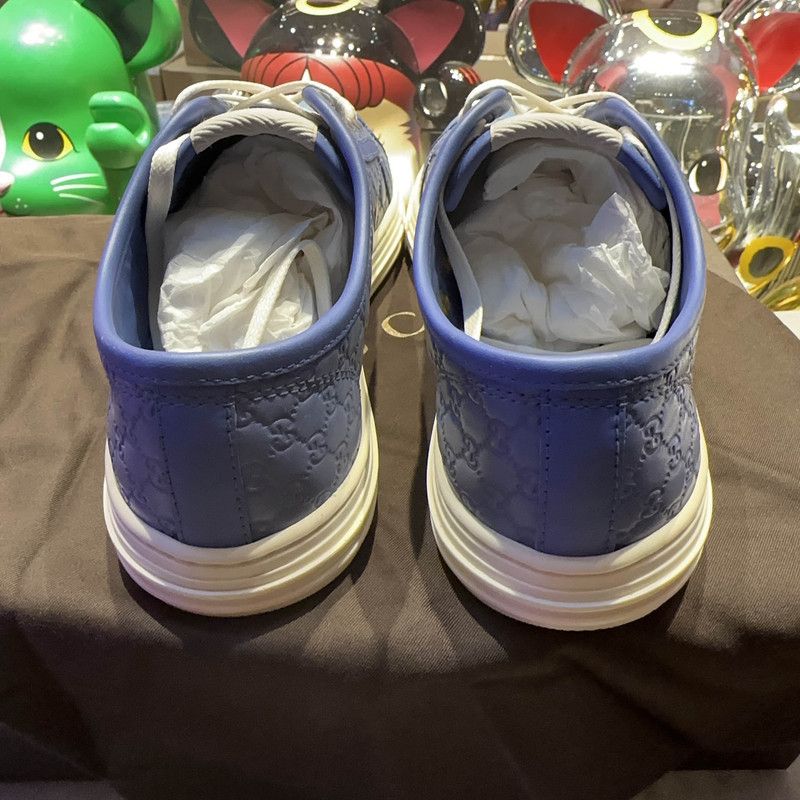 Gucci Gucci Printed Sneakers in Blue 0079 Size US 5.5 / EU 38 - 3 Thumbnail