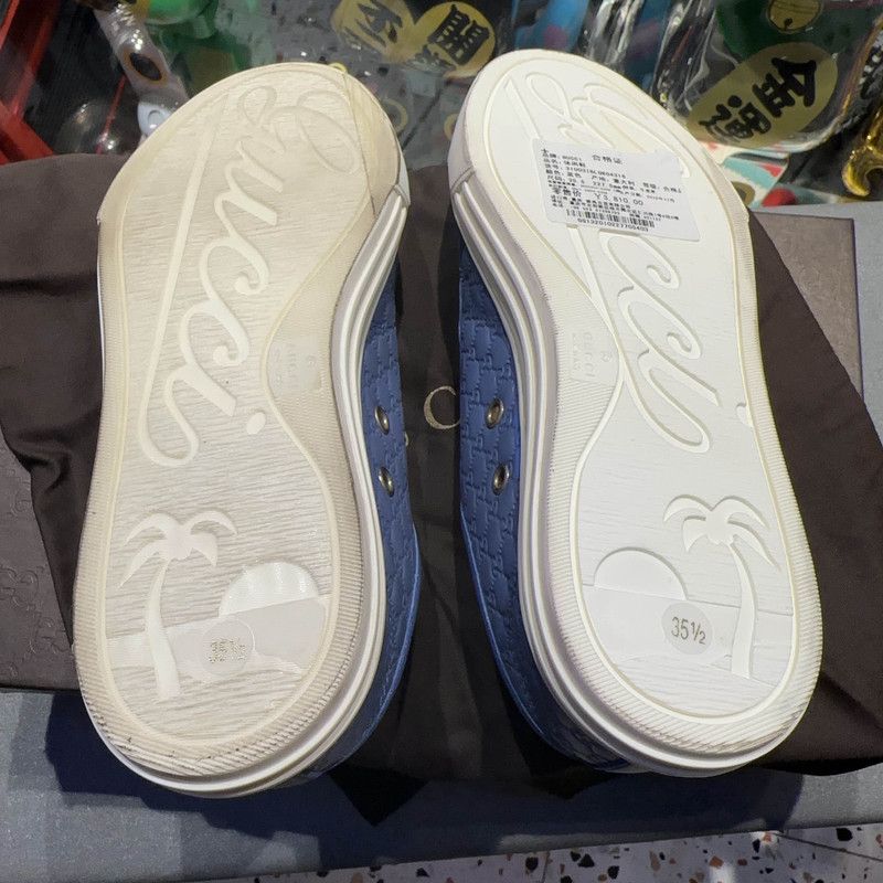 Gucci Gucci Printed Sneakers in Blue 0079 Size US 5.5 / EU 38 - 4 Thumbnail