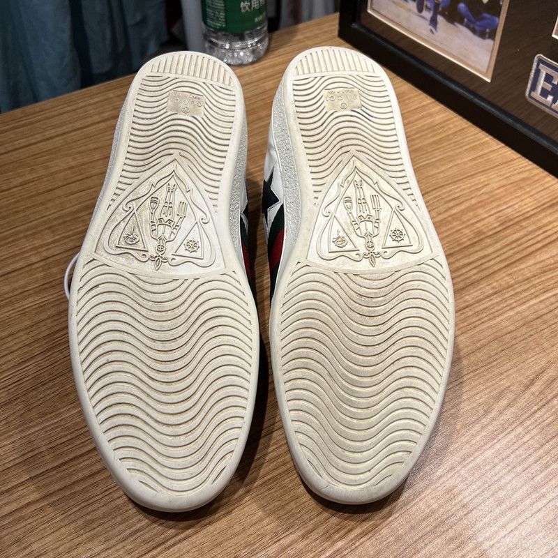 Gucci Gucci Ace Stars White Fashion Sneakers 0079 Size US 8.5 / EU 41-42 - 4 Thumbnail