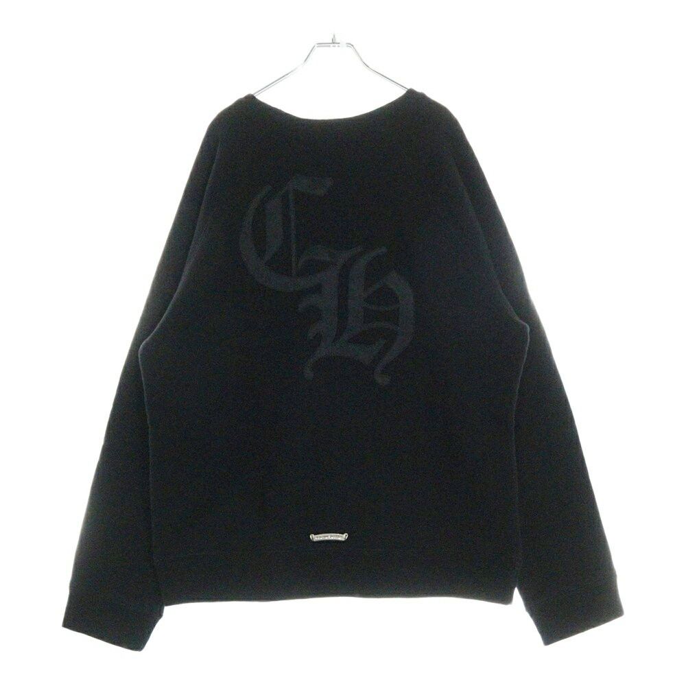 Chrome Hearts ダークグレー トレーナー Chrome Hearts Crew Neck Sweatshirt With Back CH Logo And Cross
