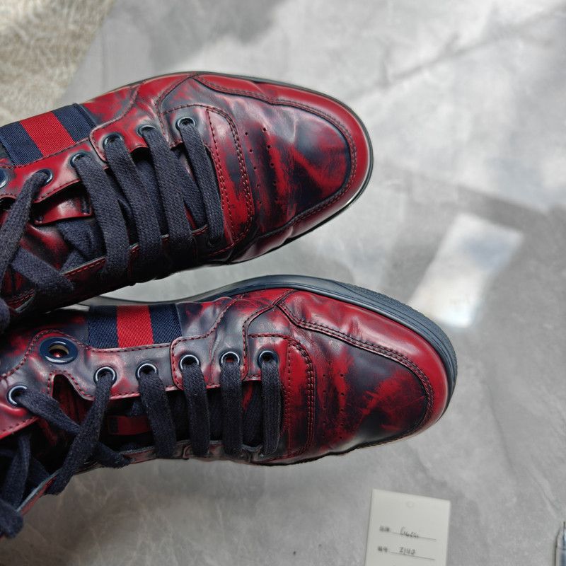 Gucci Gucci High-Top Sneakers in Red and Black 0079 Size US 8.5 / EU 41-42 - 9 Thumbnail