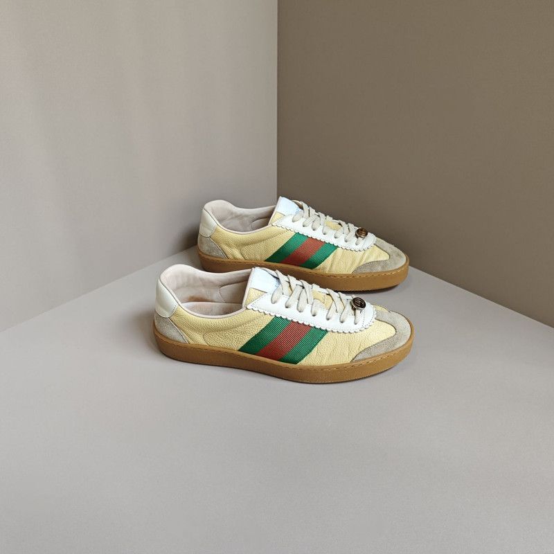 Gucci Gucci G74 Web Leather Low-Top Sneakers 0079 Size US 8.5 / EU 41-42 - 6 Thumbnail