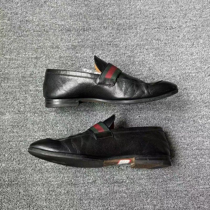 Gucci Gucci Black GG Striped Casual Loafers 0079 Size US 7.5 / EU 40-41 - 7 Thumbnail