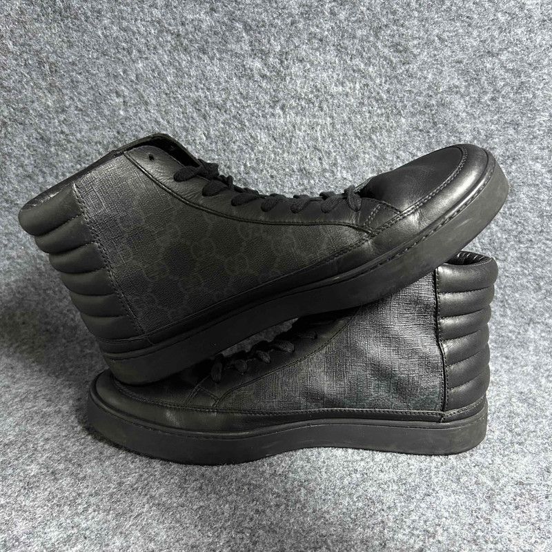 Gucci Gucci Black High-Top Sneakers 0079 Size US 7.5 / EU 40-41 - 7 Thumbnail