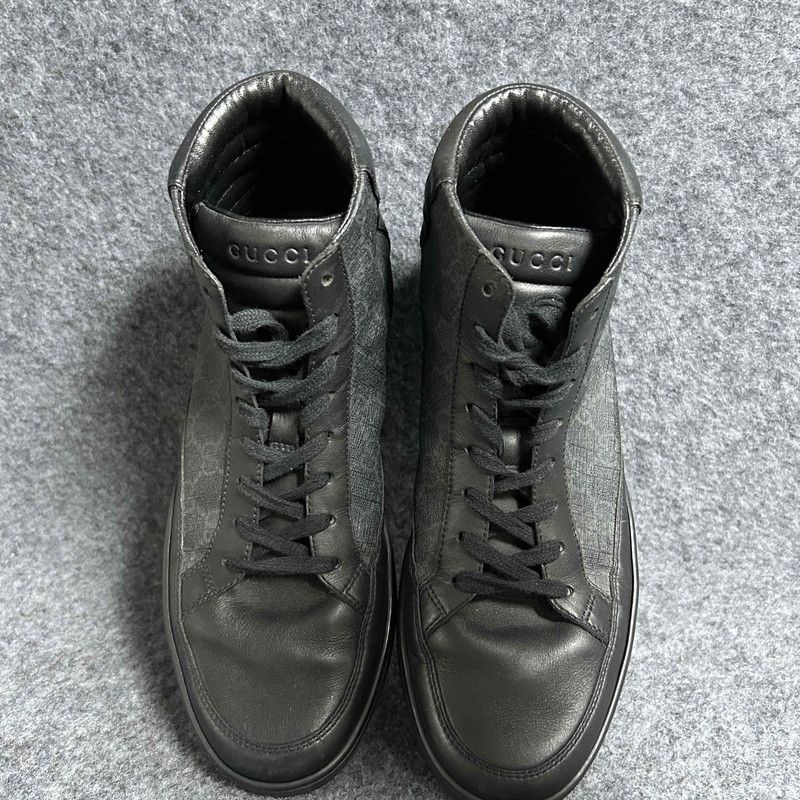 Gucci Gucci Black High-Top Sneakers 0079 Size US 7.5 / EU 40-41 - 2 Thumbnail