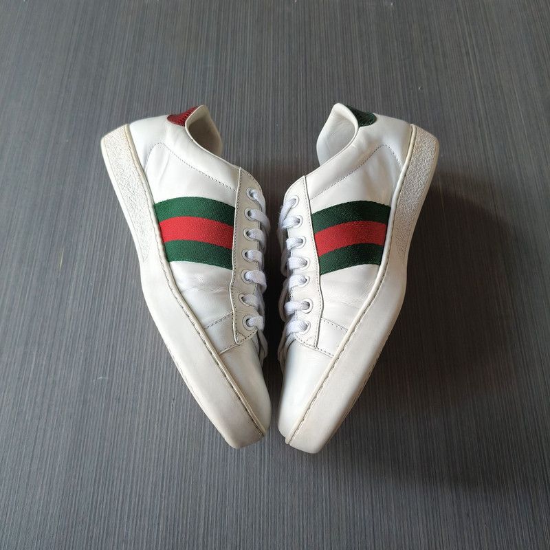 Gucci Gucci Ace Leather Fashion Sneakers for Men 0079 Size US 8 / EU 41 - 8 Thumbnail