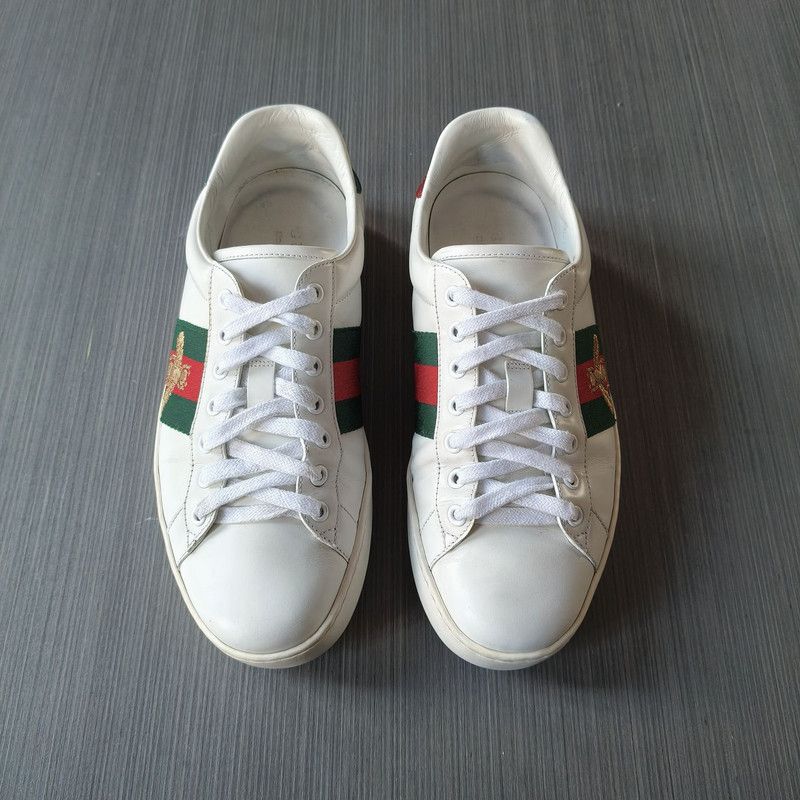 Gucci Gucci Ace Leather Fashion Sneakers for Men 0079 Size US 8 / EU 41 - 2 Thumbnail