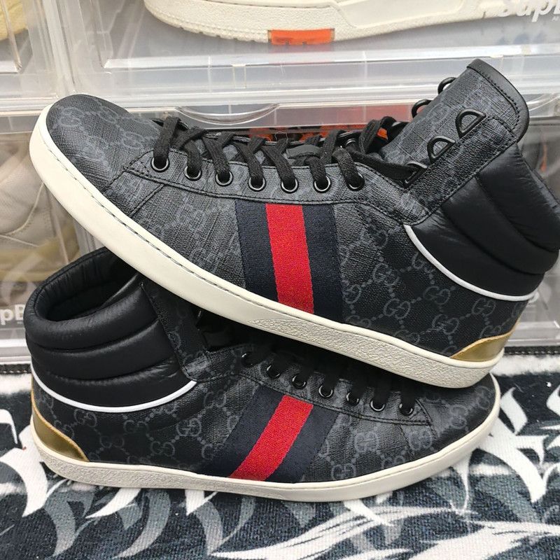 Gucci Gucci Ace High-Top Sneakers for Men 0079 Size US 9 / EU 42 - 8 Thumbnail