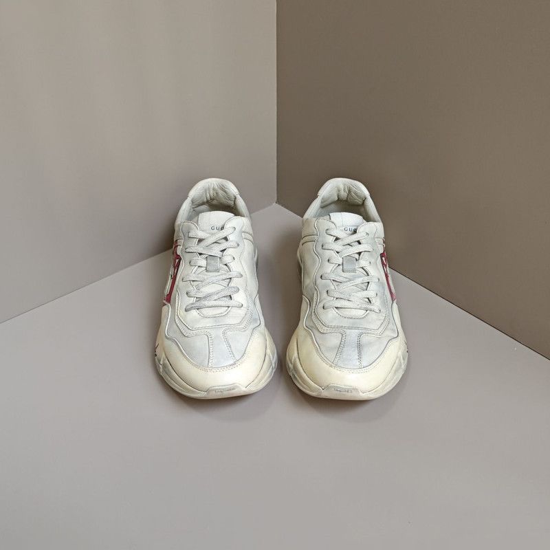 Gucci Gucci Rhyton Leather Lip Print Low-Top Sneakers 0079 Size US 9.5 / EU 42-43 - 2 Thumbnail