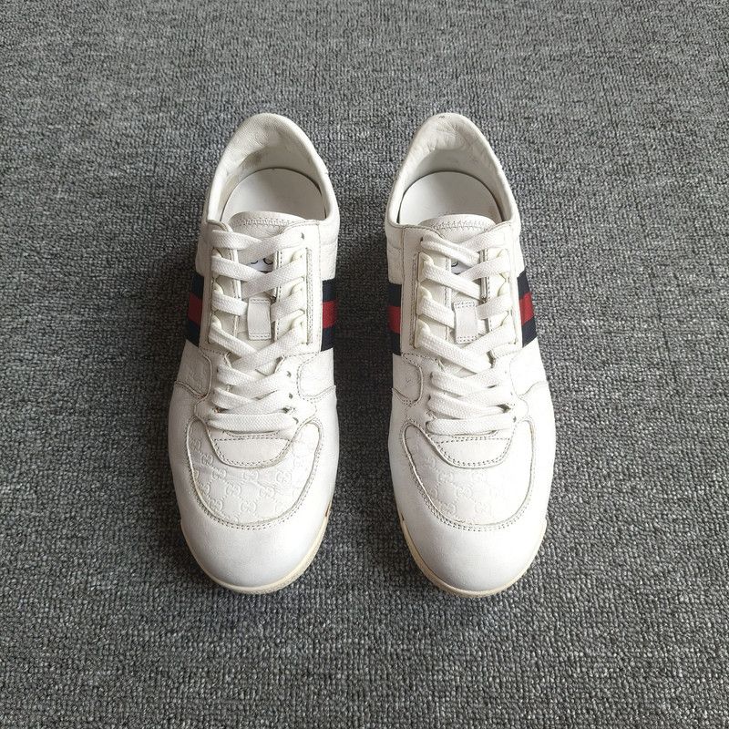 Gucci Gucci GG-Embossed Leather Canvas Sneakers 0079 Size US 8 / EU 41 - 2 Thumbnail