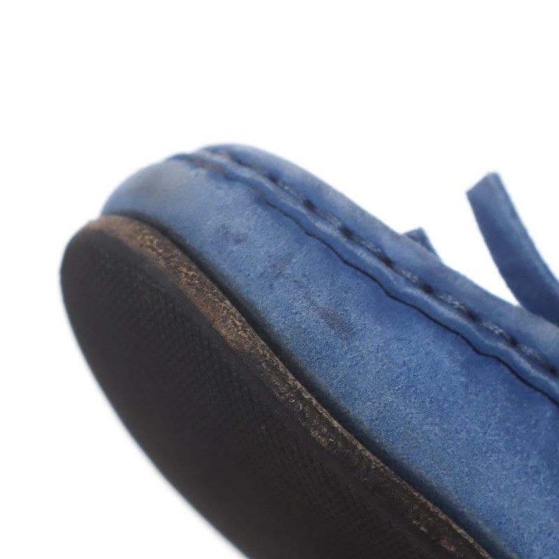 Gucci Gucci Blue Leather Fringed Loafers with Metal Detail 0079 Size US 6.5 / EU 39-40 - 12 Thumbnail