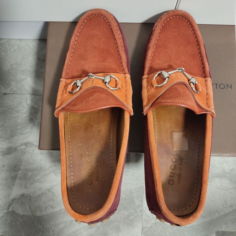 Gucci Gucci Orange-Red Loafers 0079 Size US 8 / EU 41 - 8 Thumbnail