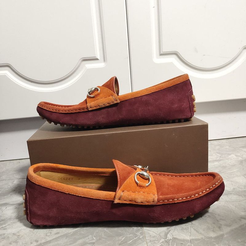 Gucci Gucci Orange-Red Loafers 0079 Size US 8 / EU 41 - 7 Thumbnail