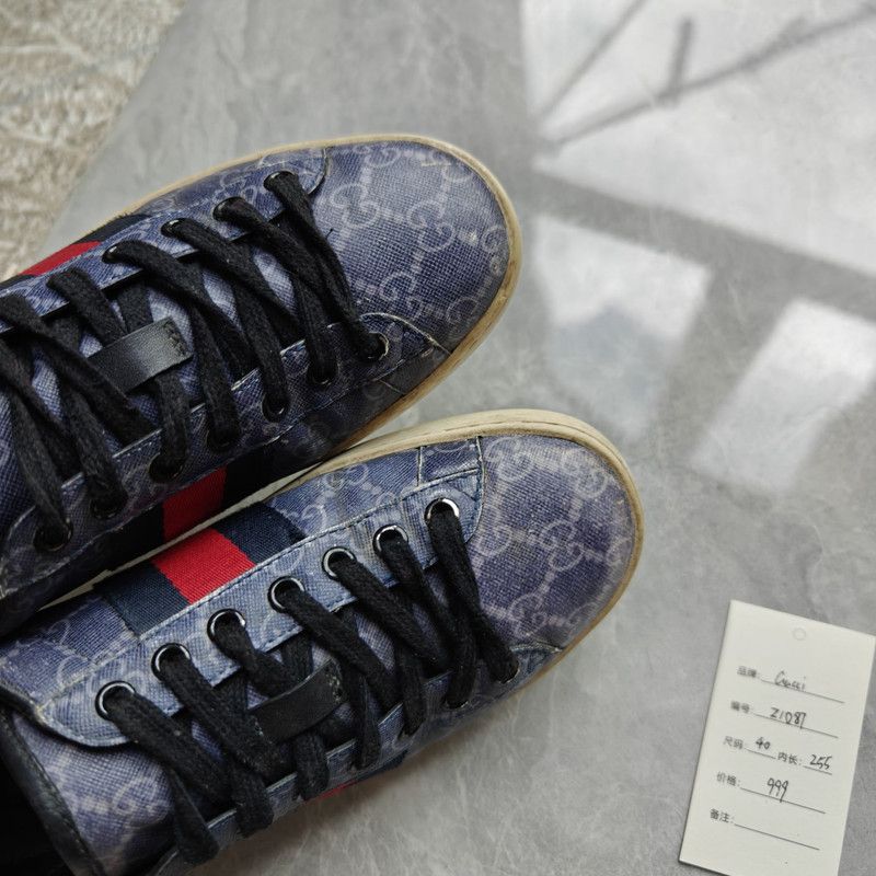 Gucci Gucci Ace Canvas Leather Sneakers for Men 0079 Size US 7 / EU 40 - 6 Thumbnail