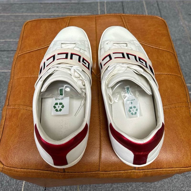 Gucci Ace White Low-Top Fashion Sneakers 0079