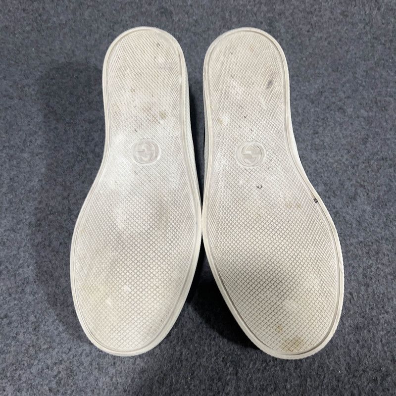 Gucci Gucci Black Leather Bee Embroidered Slip-Ons 0079 Size US 8 / EU 41 - 4 Thumbnail