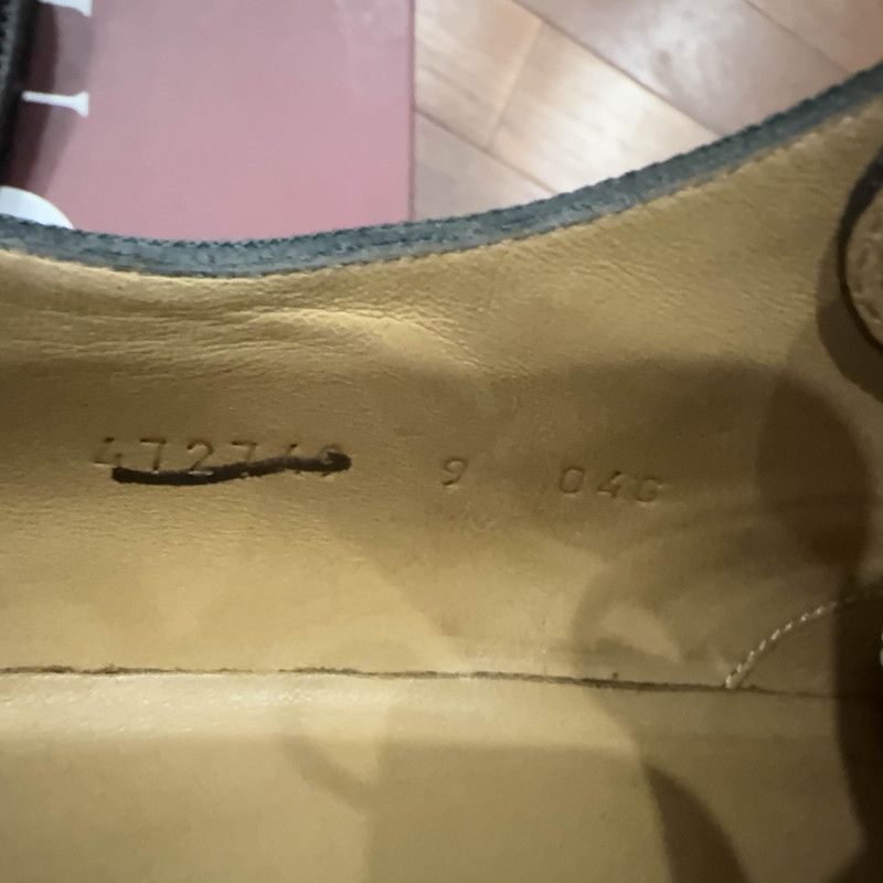 Gucci Gucci Black Leather Casual Shoes with Green Red Stripe 0079 Size US 9.5 / EU 42-43 - 5 Thumbnail