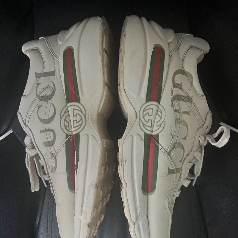 Gucci Gucci Rhyton Logo Low-Top Sneakers for Men 0079 Size US 9 / EU 42 - 6 Thumbnail