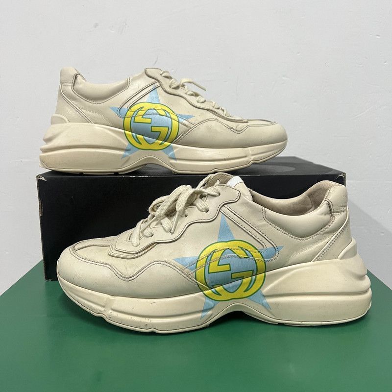 Gucci Gucci Rhyton Leather Star Print Sneakers 0079 Size US 8.5 / EU 41-42 - 9 Thumbnail