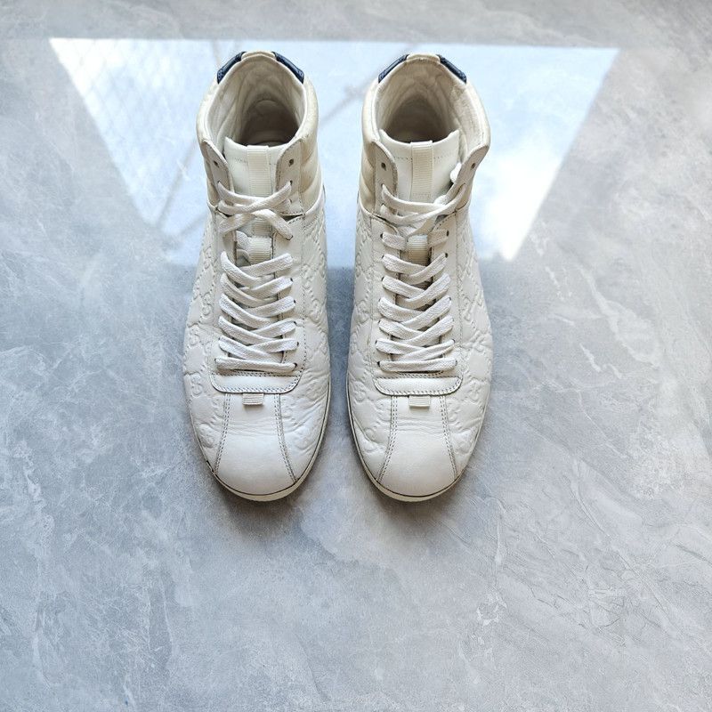 Gucci Gucci Signature White High-Top Sneakers for Men 0079 Size US 6.5 / EU 39-40 - 2 Thumbnail