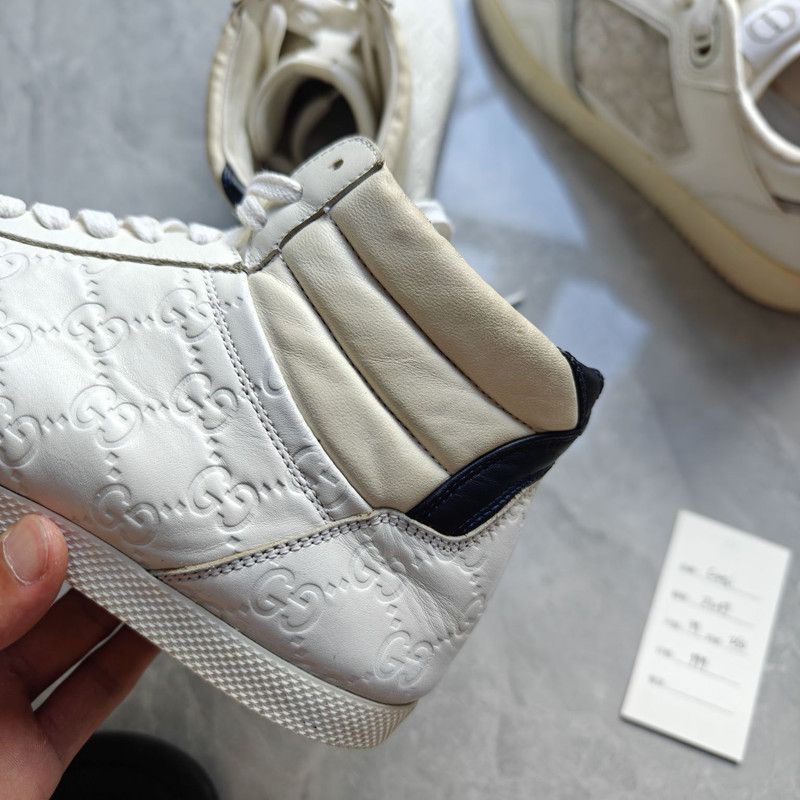 Gucci Gucci Signature White High-Top Sneakers for Men 0079 Size US 6.5 / EU 39-40 - 6 Thumbnail
