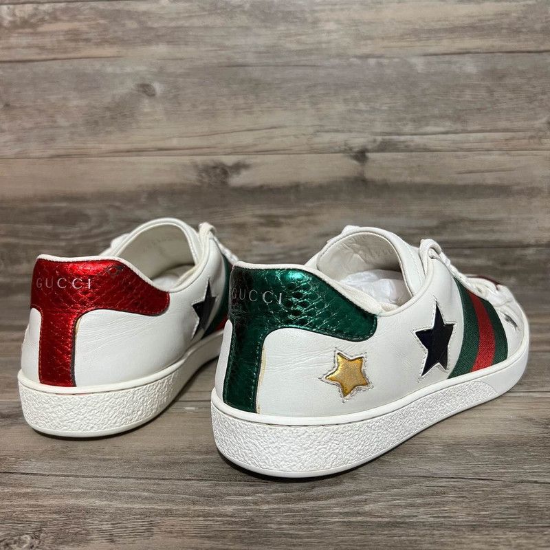 Gucci Gucci Ace Star Fashion Sneakers for Men 0079 Size US 8 / EU 41 - 9 Thumbnail