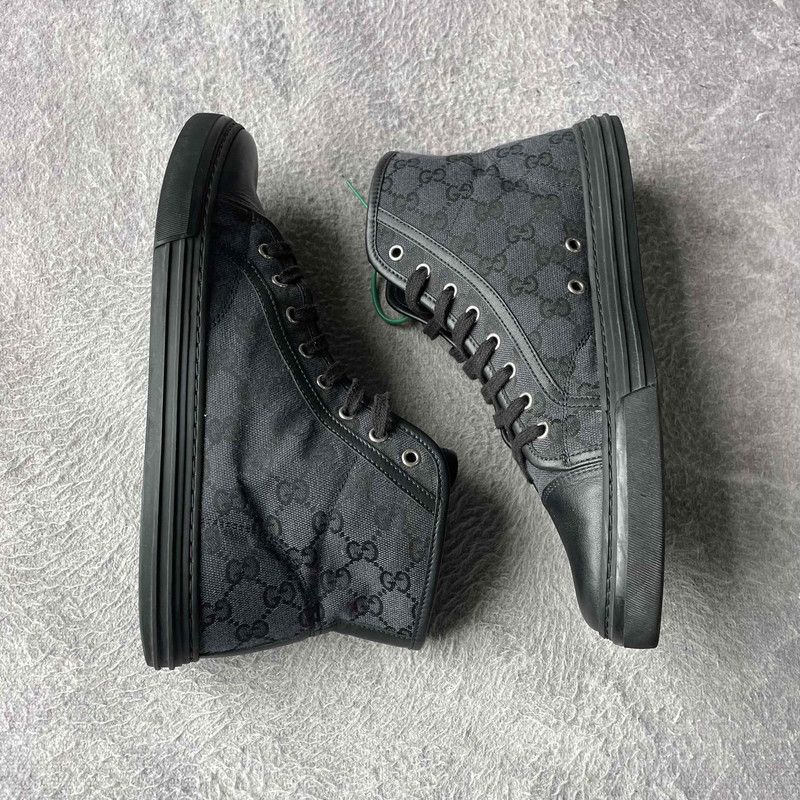 Gucci Gucci Retro GG Canvas Fashion High-Top Sneakers 0079 Size US 8.5 / EU 41-42 - 7 Thumbnail