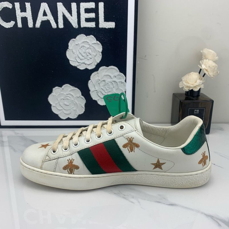 Gucci Gucci Ace Leather Bee Embroidered Sneakers 0079 Size US 6.5 / EU 39-40 - 9 Thumbnail