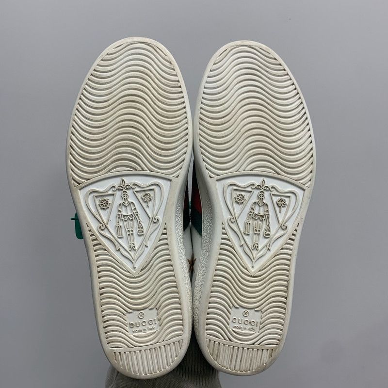 Gucci Gucci Ace Leather Bee Embroidered Sneakers 0079 Size US 6.5 / EU 39-40 - 4 Thumbnail