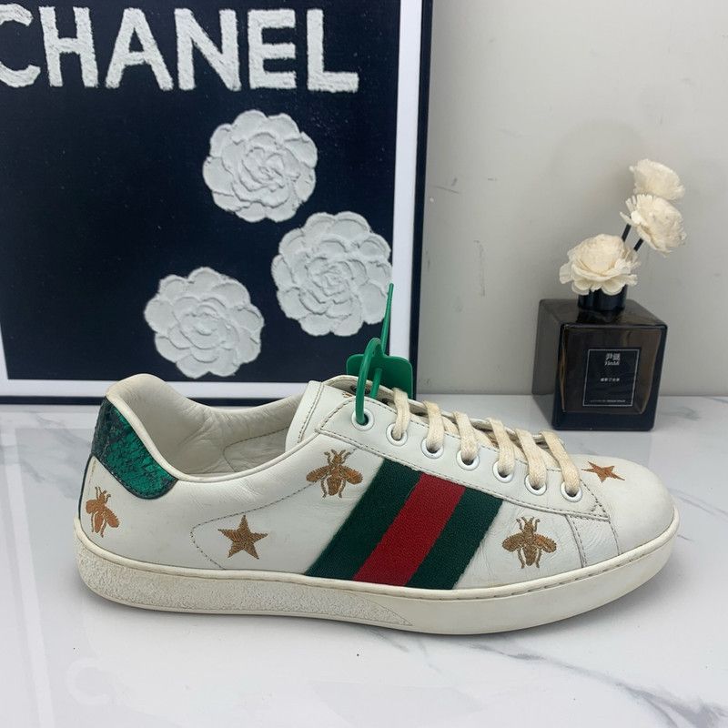 Gucci Gucci Ace Leather Bee Embroidered Sneakers 0079 Size US 6.5 / EU 39-40 - 8 Thumbnail