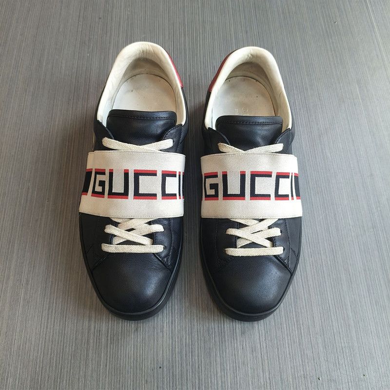 Gucci Gucci Ace Leather Striped Fashion Sneakers for Men 0079 Size US 7 / EU 40 - 2 Thumbnail