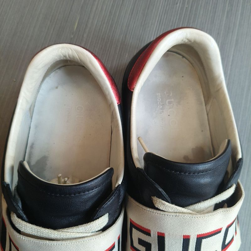 Gucci Gucci Ace Leather Striped Fashion Sneakers for Men 0079 Size US 7 / EU 40 - 10 Thumbnail