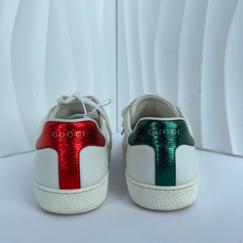 Gucci Gucci Ace Leather Fashion Sneakers for Men 0079 Size US 8 / EU 41 - 3 Thumbnail